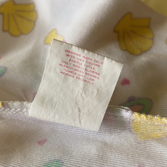 18-24M Infant/Toddler Swimsuit, Vintage, Wh/PkTeal - Picture 4 of 7